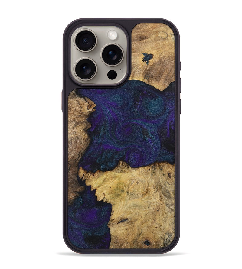 iPhone 15 Pro Max Wood+Resin Phone Case - Mason (Mosaic, 702573)