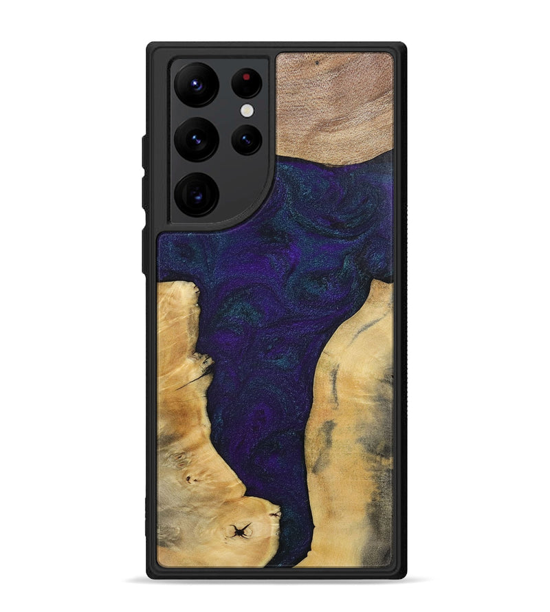 Galaxy S22 Ultra Wood+Resin Phone Case - Ginger (Mosaic, 702574)