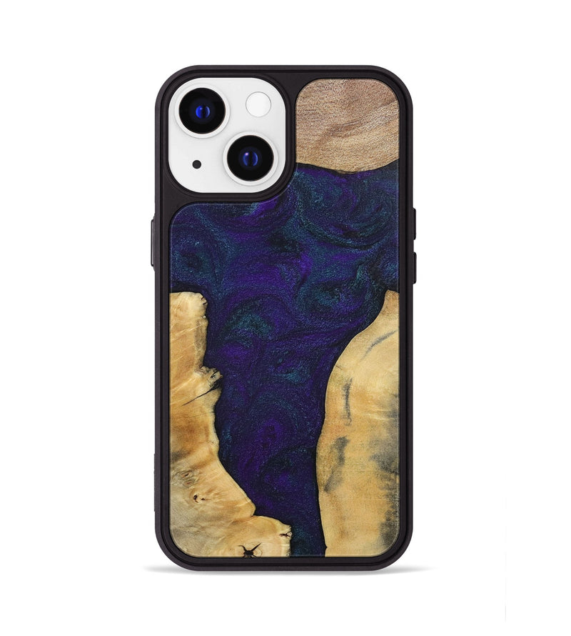 iPhone 13 Wood+Resin Phone Case - Ginger (Mosaic, 702574)