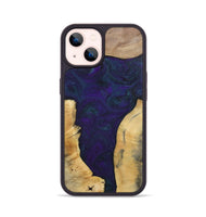 iPhone 14 Wood+Resin Phone Case - Ginger (Mosaic, 702574)