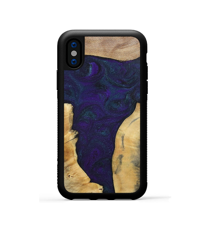 iPhone Xs Wood+Resin Phone Case - Ginger (Mosaic, 702574)