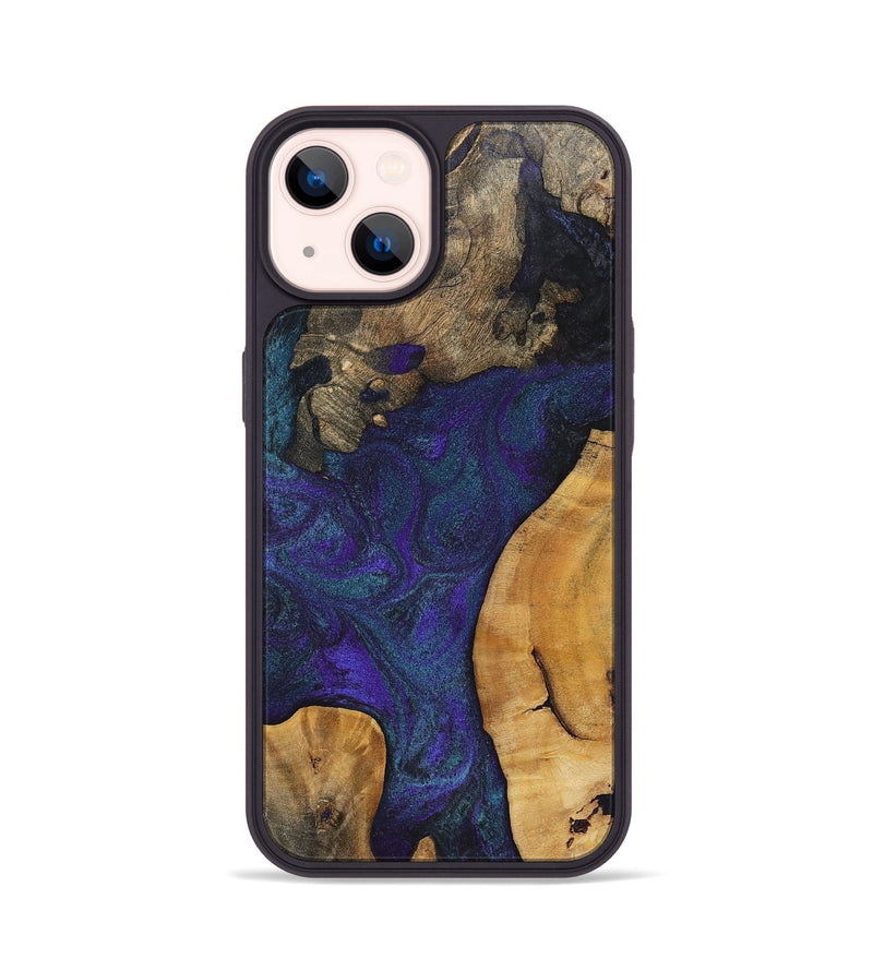 iPhone 14 Wood+Resin Phone Case - Caitlyn (Mosaic, 702578)