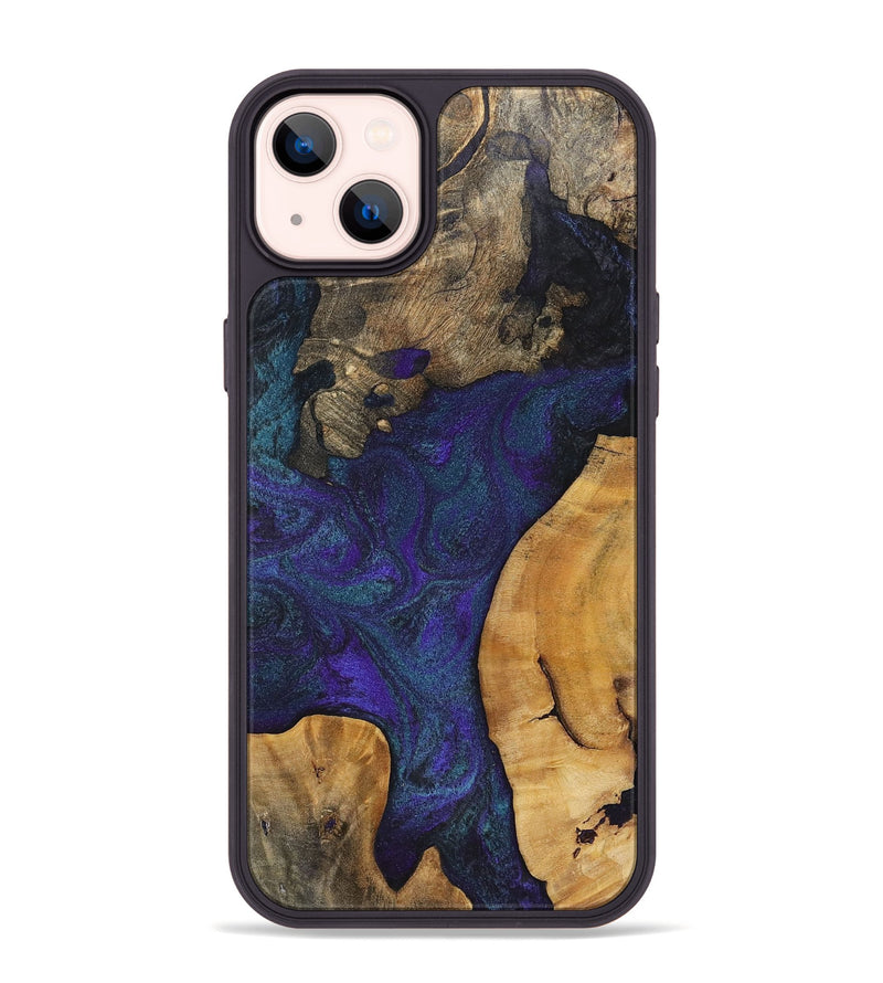 iPhone 14 Plus Wood+Resin Phone Case - Caitlyn (Mosaic, 702578)