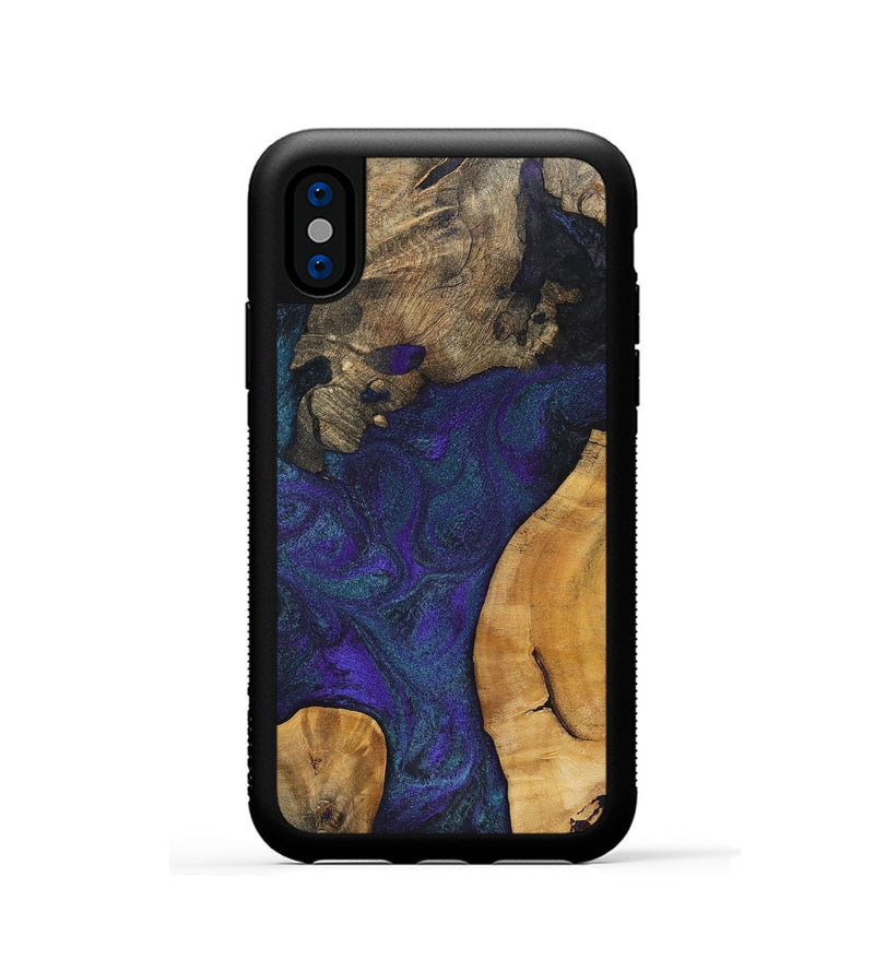 iPhone Xs Wood+Resin Phone Case - Caitlyn (Mosaic, 702578)