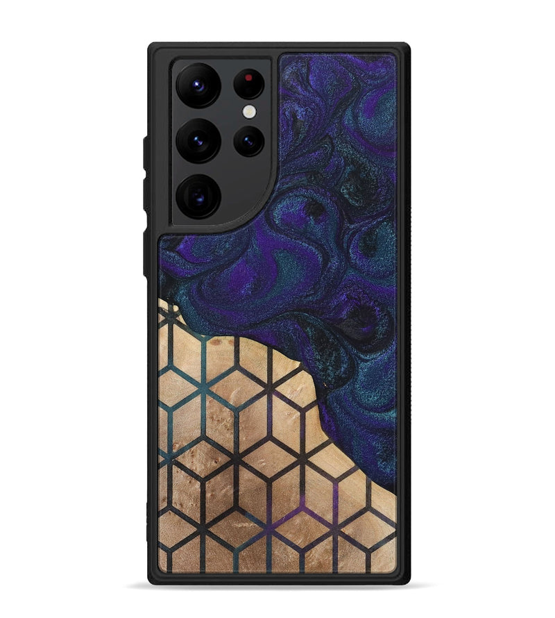 Galaxy S22 Ultra Wood+Resin Phone Case - Isla (Pattern, 702580)