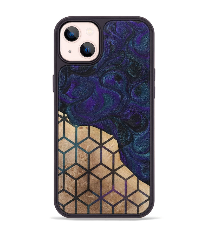 iPhone 14 Plus Wood+Resin Phone Case - Isla (Pattern, 702580)