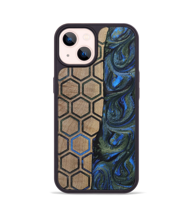 iPhone 14 Wood+Resin Phone Case - Darren (Pattern, 702582)