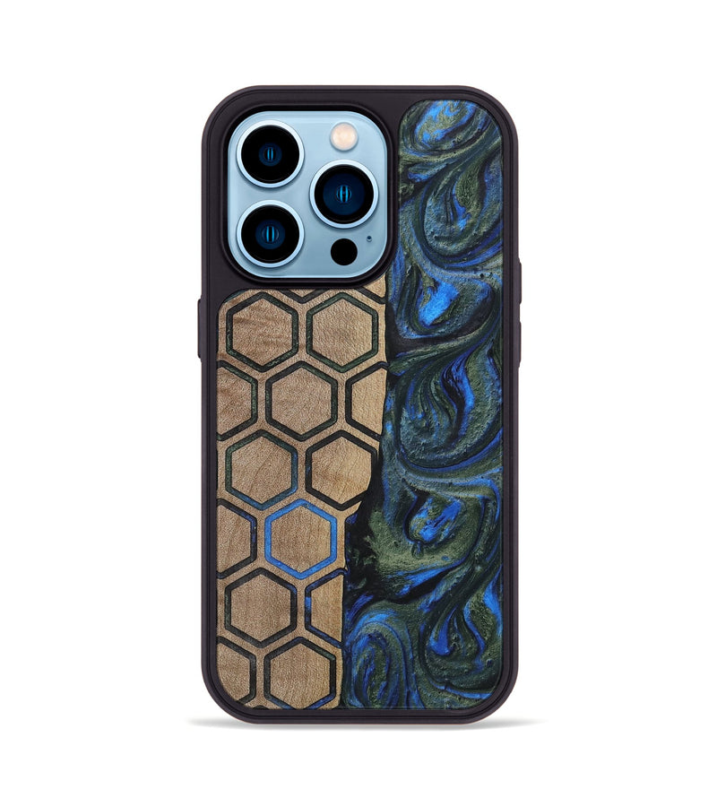 iPhone 14 Pro Wood+Resin Phone Case - Darren (Pattern, 702582)