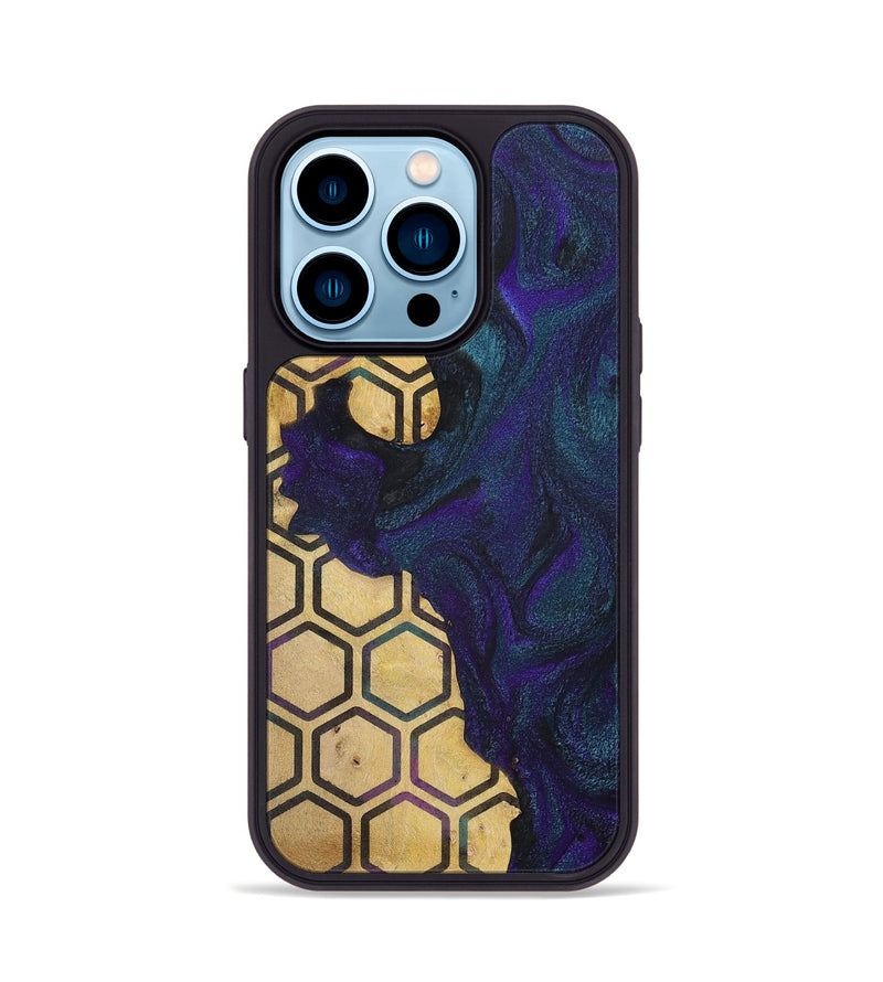 iPhone 14 Pro Wood+Resin Phone Case - Alex (Pattern, 702583)