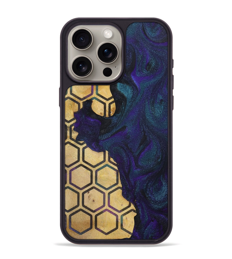 iPhone 15 Pro Max Wood+Resin Phone Case - Alex (Pattern, 702583)