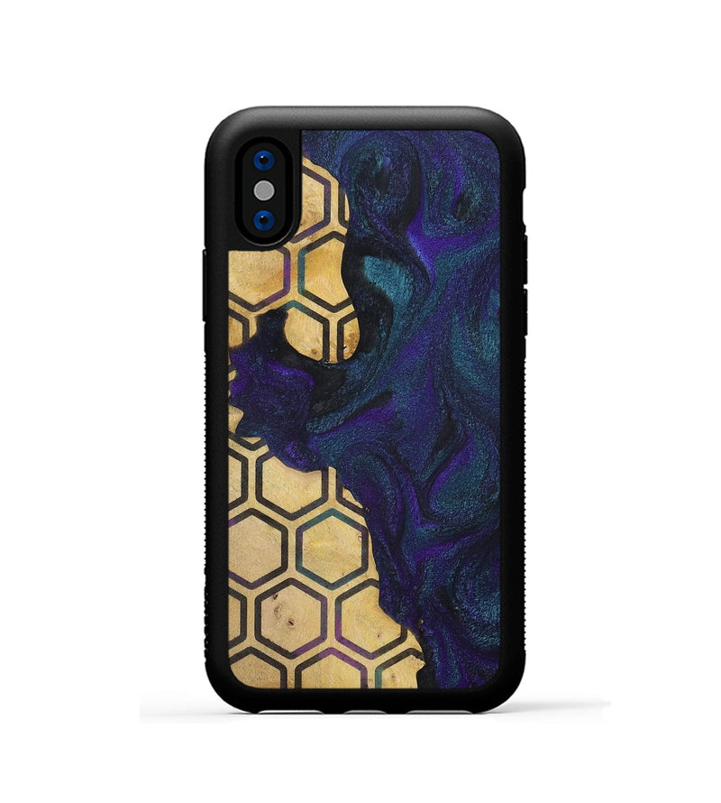 iPhone Xs Wood+Resin Phone Case - Alex (Pattern, 702583)