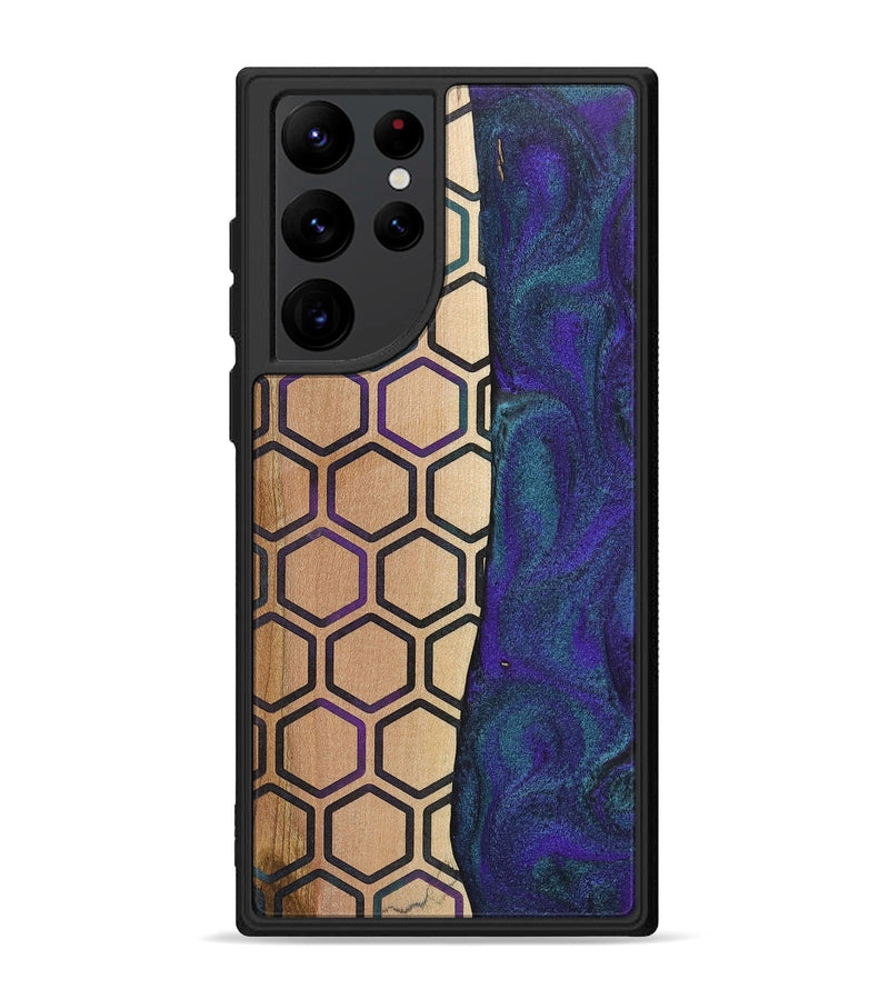Galaxy S22 Ultra Wood+Resin Phone Case - Maria (Pattern, 702590)