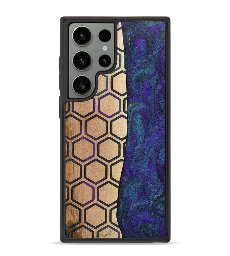 Galaxy S23 Ultra Wood+Resin Phone Case - Maria (Pattern, 702590)
