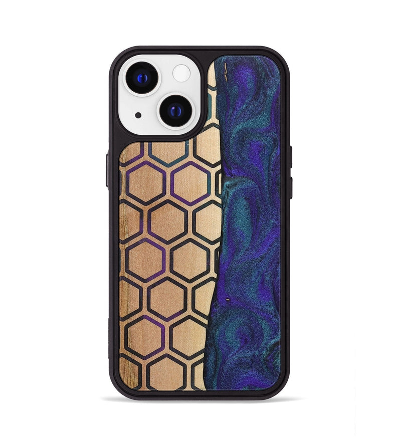 iPhone 13 Wood+Resin Phone Case - Maria (Pattern, 702590)