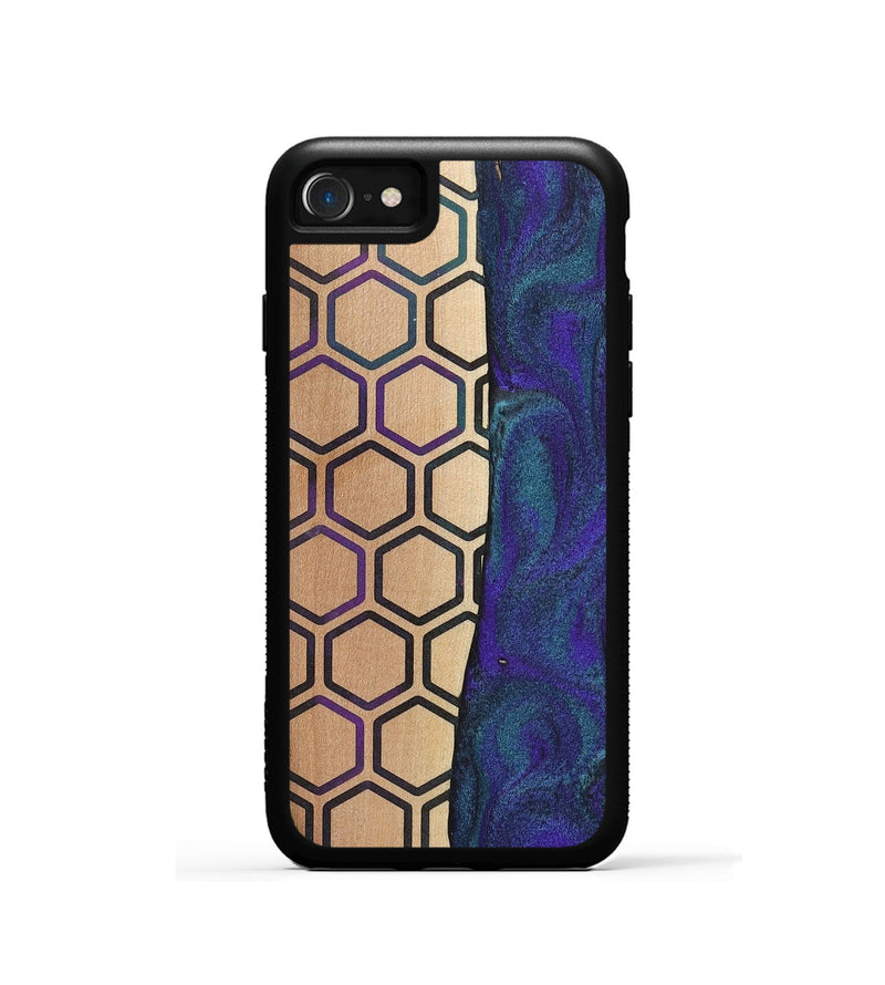 iPhone SE Wood+Resin Phone Case - Maria (Pattern, 702590)