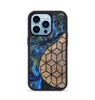 iPhone 14 Pro Wood+Resin Phone Case - Nyla (Pattern, 702592)