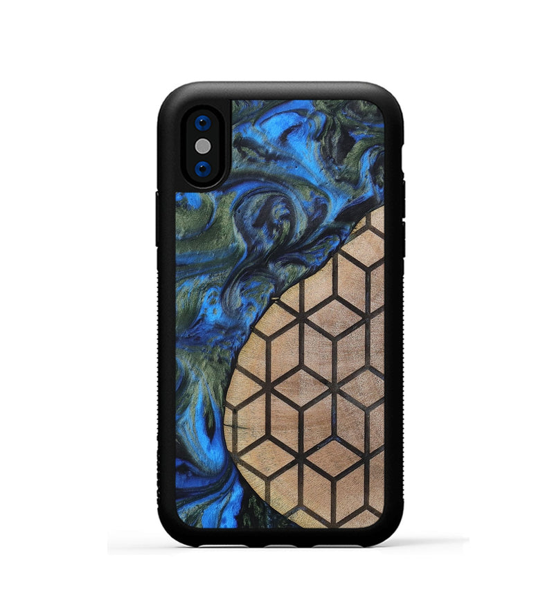 iPhone Xs Wood+Resin Phone Case - Nyla (Pattern, 702592)
