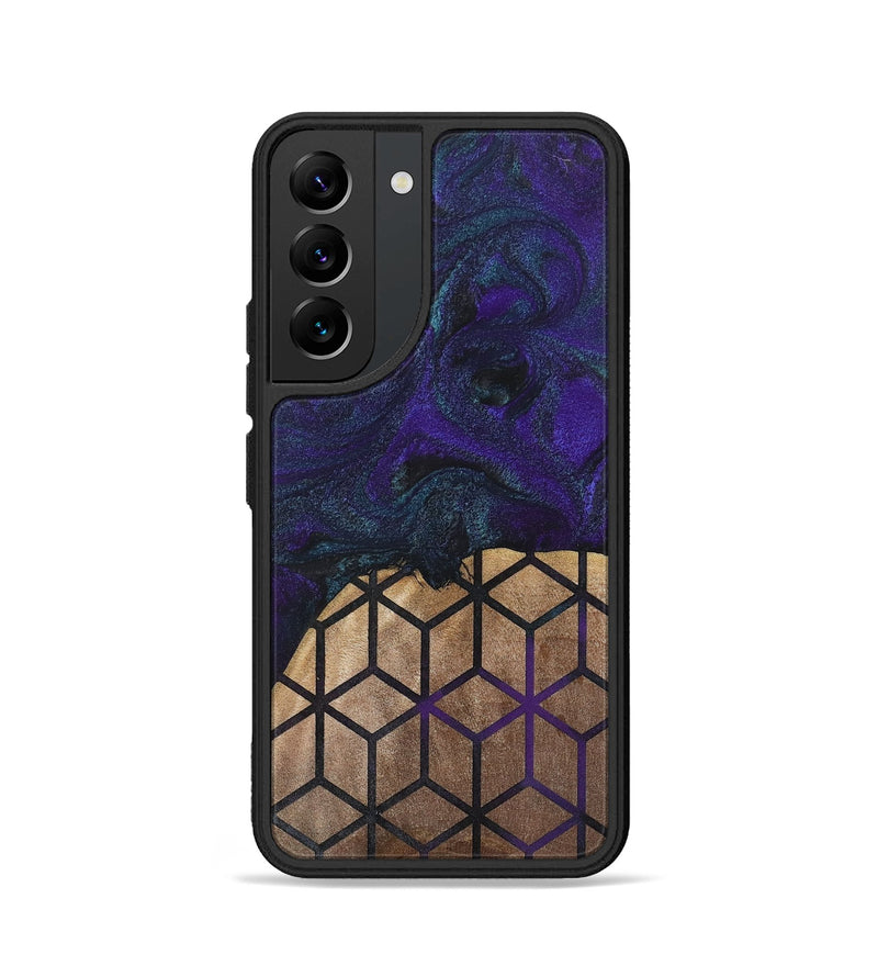 Galaxy S22 Wood+Resin Phone Case - Angelique (Pattern, 702593)