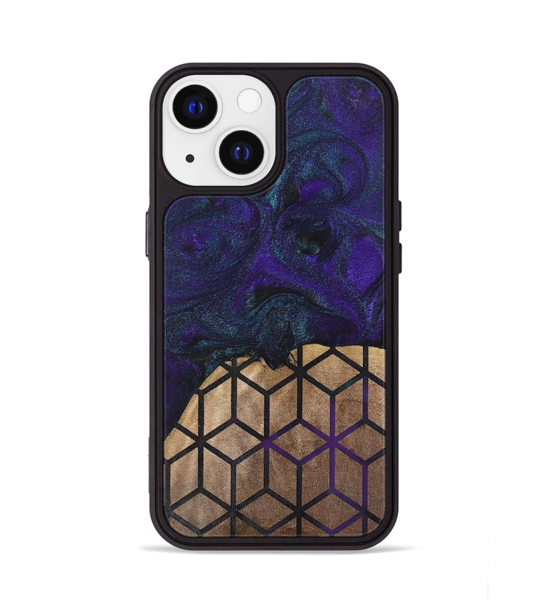 iPhone 13 Wood+Resin Phone Case - Angelique (Pattern, 702593)