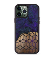iPhone 13 Pro Max Wood+Resin Phone Case - Angelique (Pattern, 702593)