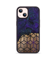 iPhone 14 Wood+Resin Phone Case - Angelique (Pattern, 702593)