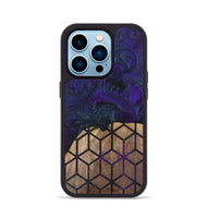 iPhone 14 Pro Wood+Resin Phone Case - Angelique (Pattern, 702593)