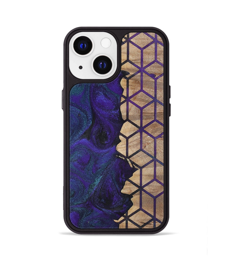 iPhone 13 Wood+Resin Phone Case - Aylin (Pattern, 702594)