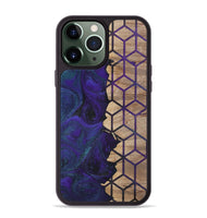 iPhone 13 Pro Max Wood+Resin Phone Case - Aylin (Pattern, 702594)