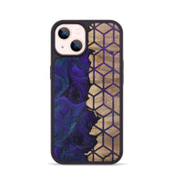 iPhone 14 Wood+Resin Phone Case - Aylin (Pattern, 702594)