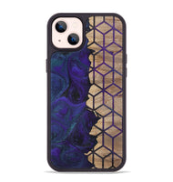 iPhone 14 Plus Wood+Resin Phone Case - Aylin (Pattern, 702594)