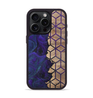 iPhone 15 Pro Wood+Resin Phone Case - Aylin (Pattern, 702594)