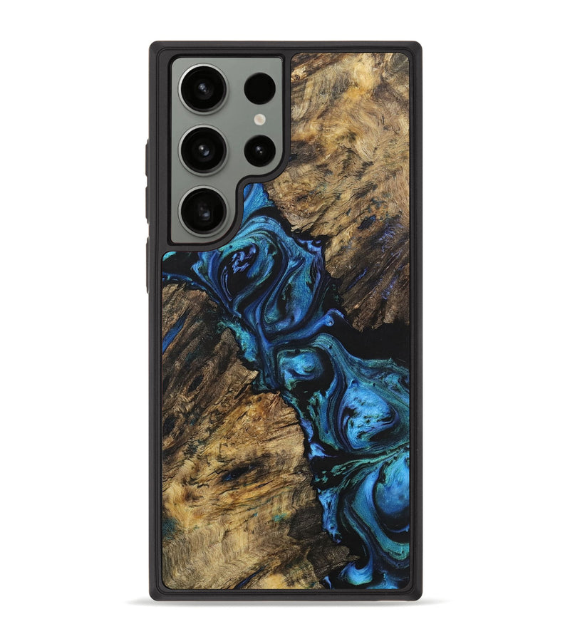 Galaxy S23 Ultra Wood+Resin Phone Case - Chuck (Blue, 702690)