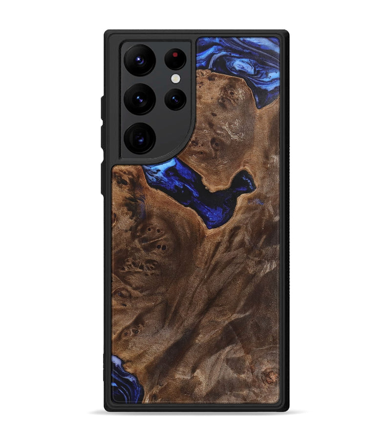 Galaxy S22 Ultra Wood+Resin Phone Case - Elmer (Blue, 702692)