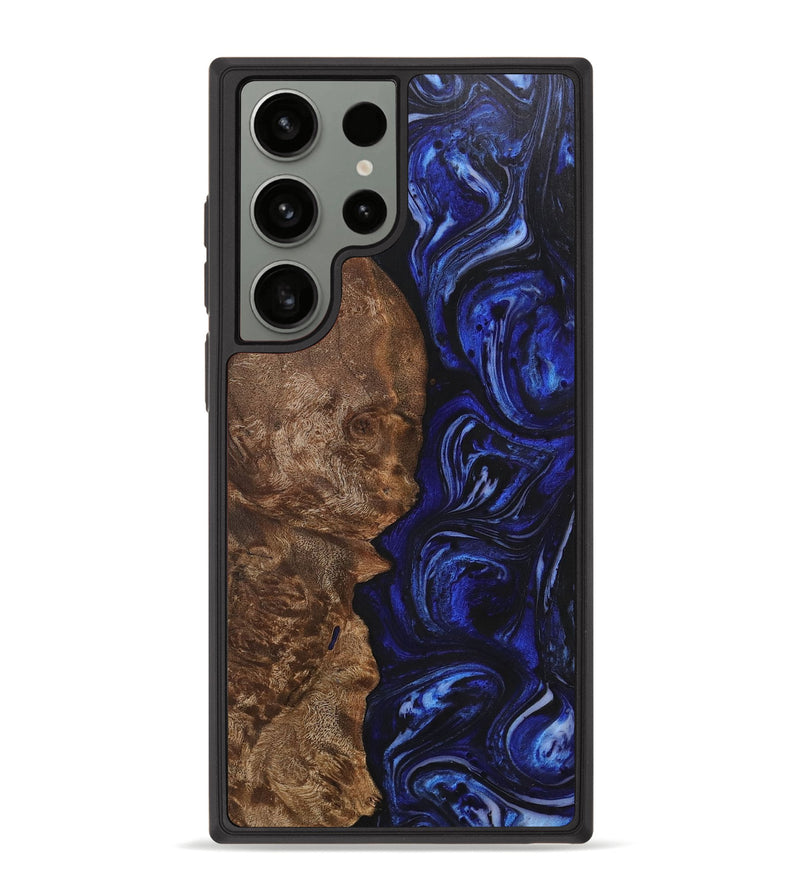 Galaxy S23 Ultra Wood+Resin Phone Case - Annabelle (Blue, 702694)