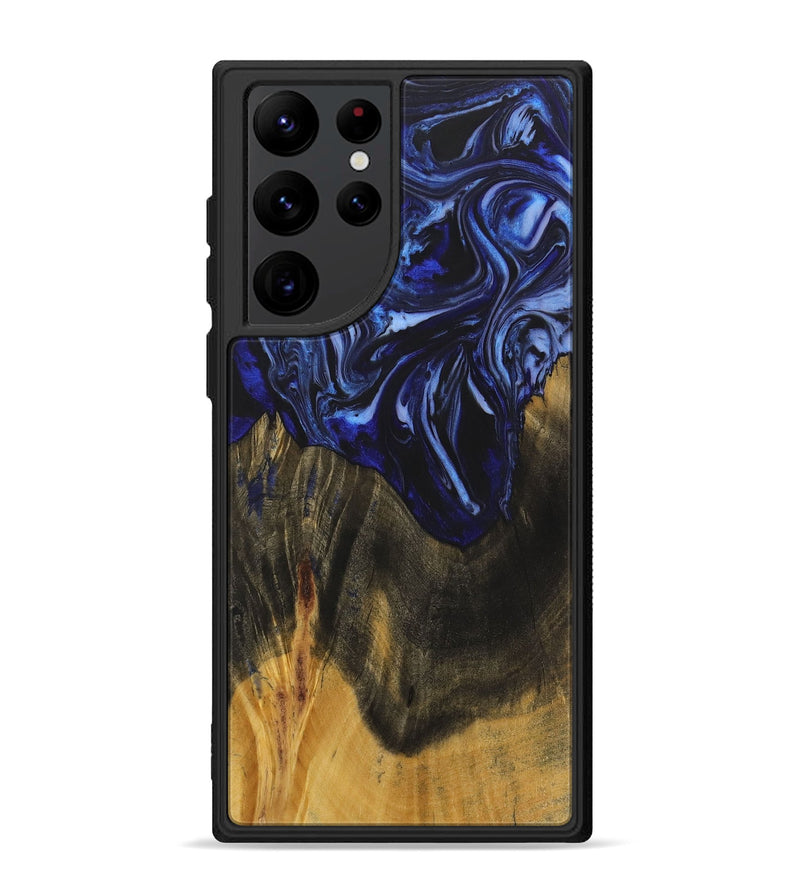 Galaxy S22 Ultra Wood+Resin Phone Case - Robyn (Blue, 702696)