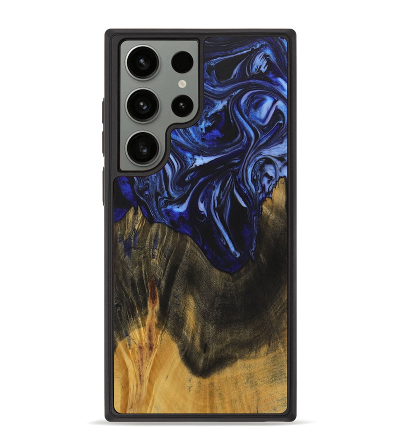 Galaxy S23 Ultra Wood+Resin Phone Case - Robyn (Blue, 702696)
