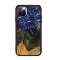 iPhone 11 Pro Max Wood+Resin Phone Case - Robyn (Blue, 702696)