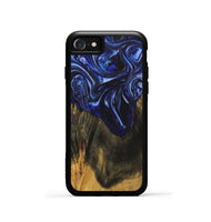 iPhone SE Wood+Resin Phone Case - Robyn (Blue, 702696)