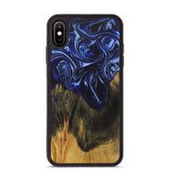 iPhone Xs Max Wood+Resin Phone Case - Robyn (Blue, 702696)