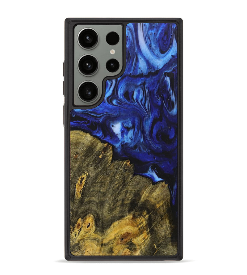 Galaxy S23 Ultra Wood+Resin Phone Case - Karter (Blue, 702697)
