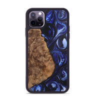 iPhone 11 Pro Max Wood+Resin Phone Case - Camron (Blue, 702706)