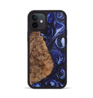 iPhone 12 Wood+Resin Phone Case - Camron (Blue, 702706)