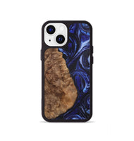 iPhone 13 mini Wood+Resin Phone Case - Camron (Blue, 702706)