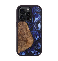 iPhone 15 Pro Wood+Resin Phone Case - Camron (Blue, 702706)
