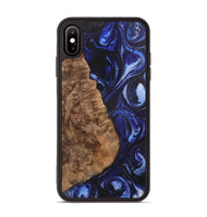 iPhone Xs Max Wood+Resin Phone Case - Camron (Blue, 702706)
