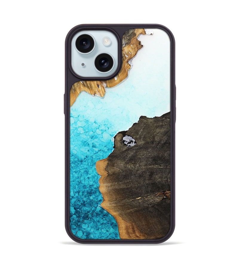 iPhone 15 Wood+Resin Phone Case - Donovan (Ombre, 702809)