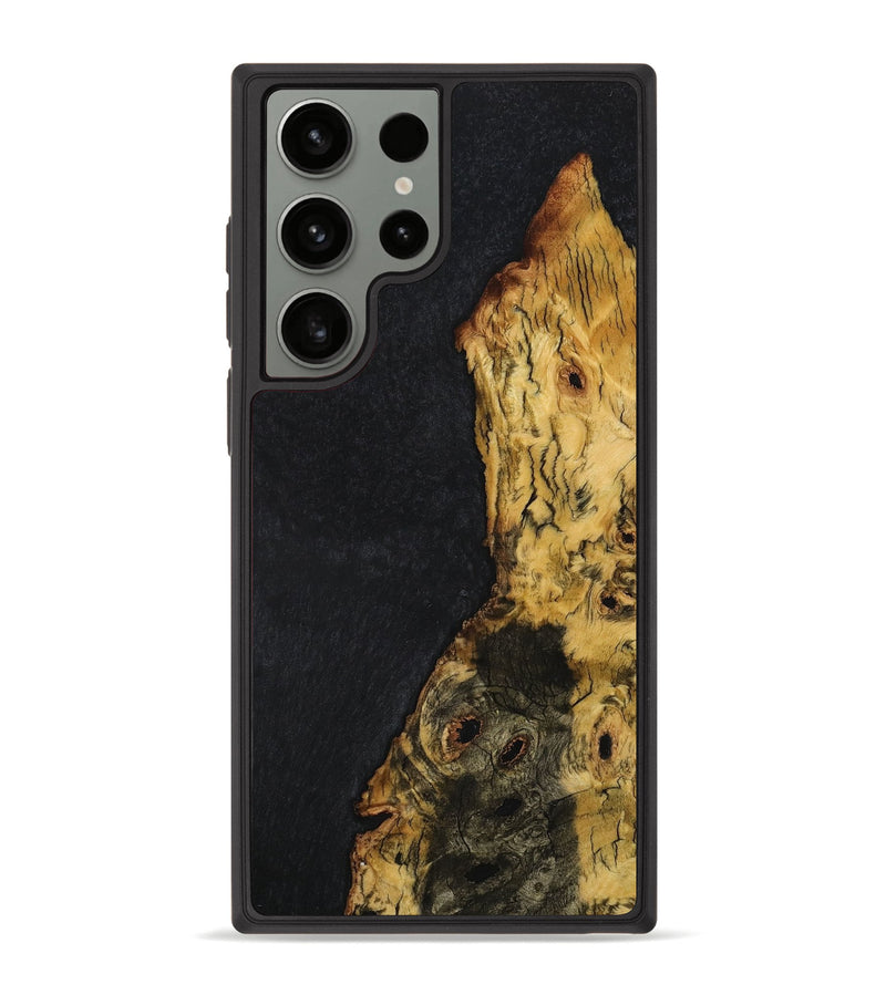Galaxy S23 Ultra Wood+Resin Phone Case - Ella (Pure Black, 702840)