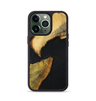 iPhone 13 Pro Wood+Resin Phone Case - Ruben (Pure Black, 702843)
