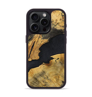 iPhone 15 Pro Wood+Resin Phone Case - Francine (Pure Black, 702846)