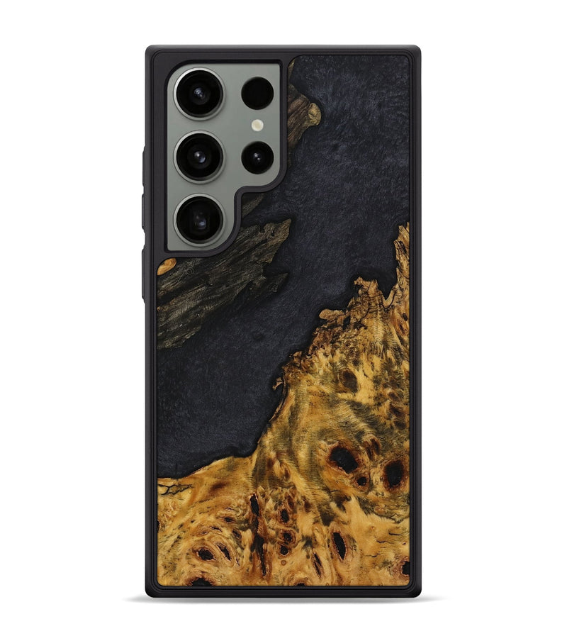 Galaxy S24 Ultra Wood+Resin Phone Case - Skylar (Pure Black, 702850)